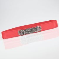 New Rose Pair Buckle Thin Solid Color Belt Wholesale Nihaojewelry sku image 2