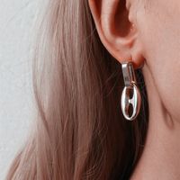 New Style Pig Nose Copper Earrings Wholesale main image 3