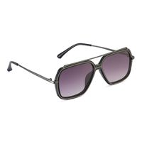 Fashion Wide Frame Metal Sunglasses Wholesale sku image 10