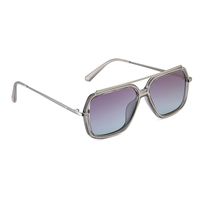 Fashion Wide Frame Metal Sunglasses Wholesale sku image 13