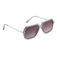 Fashion Wide Frame Metal Sunglasses Wholesale sku image 14
