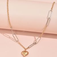 Retro Alloy Heart Shape Chain Necklace sku image 1