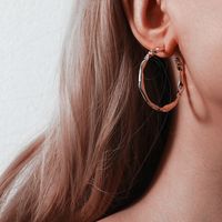 18k Real Gold Plated C-shaped Irregular Copper Earrings Wholesale Nihaojewelry main image 4