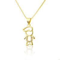 Simple Hollow Figure Zircon Necklace Wholesale Nihaojewelry main image 6