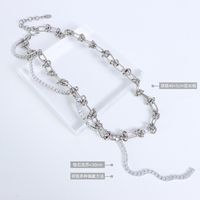 Retro Knot Chain Tassel Zircon Titanium Steel Necklace Wholesale Nihaojewelry main image 6