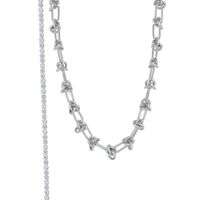 Retro Knot Chain Tassel Zircon Titanium Steel Necklace Wholesale Nihaojewelry main image 3