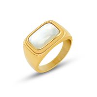 النمط الفرنسي Choker مرصع بأصبع البحر الأبيض بدون خاتم ، مجوهرات أنثى من الصلب التيتانيوم مطلي بالذهب الحقيقي 18 A255 main image 6