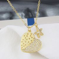 Simple Copper Plated Heart-shaped Necklace Wholesale Nihaojewelry main image 1