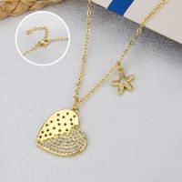 Simple Copper Plated Heart-shaped Necklace Wholesale Nihaojewelry main image 3