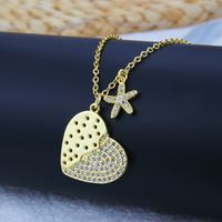 Simple Copper Plated Heart-shaped Necklace Wholesale Nihaojewelry main image 5