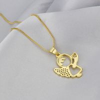European And American Ins New Inlaid Zirconium Love Angel Necklace Cross-border Spot Copper Electroplating Fashion Children's Wings Necklace main image 3