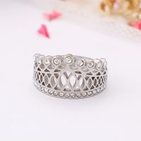 Simple Style Crown 18K Gold Plated Titanium Steel Wholesale main image 4