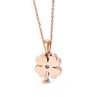 Titanium Steel 18K Gold Plated Korean Style Plating Flower Necklace main image 1