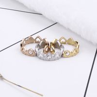 Korean Style Popular Simplicity Titanium Steel Heart-shaped Open Ring Female Simple Japanese And Korean Trendy Heart-shaped Index Finger Students' Ring main image 4