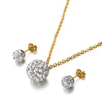 Titanium Steel 18K Gold Plated Simple Style Ball main image 2