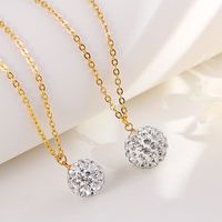 Titanium Steel 18K Gold Plated Simple Style Ball main image 3