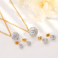 Titanium Steel 18K Gold Plated Simple Style Ball main image 4