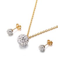 Titanium Steel 18K Gold Plated Simple Style Ball main image 6