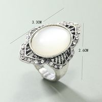 Retro Hollow Inlaid Diamond Geometric Ring Wholesale Nihaojewelry main image 5