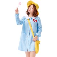 Blue Loose-fitting Daily Japanese Casual Nurse Cosplay Clothing Halloween Parent-child Clothes Assembly Schoolbag Badge main image 3