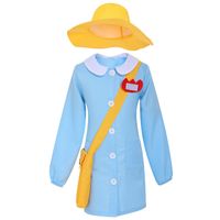 Blue Loose-fitting Daily Japanese Casual Nurse Cosplay Clothing Halloween Parent-child Clothes Assembly Schoolbag Badge main image 6
