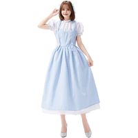 Cosplay Costume Fairy Tale Grid Farm Girl Long Dress Wholesale Nihaojewelry main image 2