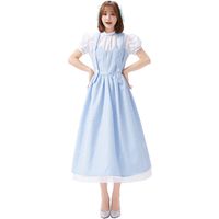 Cosplay Costume Fairy Tale Grid Farm Girl Long Dress Wholesale Nihaojewelry main image 3