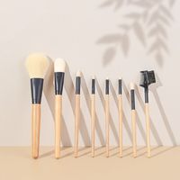 Simple Fashion Contrast Color Wooden Handle Single Makeup Brush Wholesale Nihaojewelry main image 4