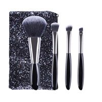 Fashion Contrast Color Bright Black Pebbles Makeup Brush Set Wholesale Nihaojewelry main image 3