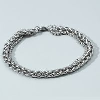 Titanium Steel Twist Chain Double-layer Bracelet Wholesale Nihaojewelry main image 3