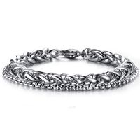 Titanium Steel Twist Chain Double-layer Bracelet Wholesale Nihaojewelry main image 5