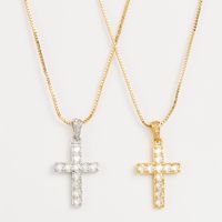 Fashion Cross Pendant Copper Gold-plated Necklace Wholesale Nihaojewelry main image 1