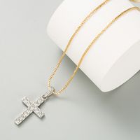 Fashion Cross Pendant Copper Gold-plated Necklace Wholesale Nihaojewelry main image 3