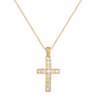 Fashion Cross Pendant Copper Gold-plated Necklace Wholesale Nihaojewelry main image 6