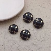 Retro Metal Oil Black Contrast Color Drop Oil Round Earrings Wholesale Nihaojewelry main image 5