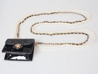 Cross-body Mini Waist Bag Pearl Chain Double Layer Waist Chain Wholesale Nihaojewelry main image 4