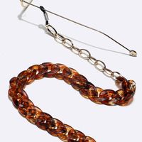 Resin Acrylic Plastic Amber Metal Glasses Cord Simple Retro Fashion Eyeglasses Chain Non-slip main image 2