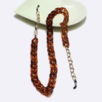 Resin Acrylic Plastic Amber Metal Glasses Cord Simple Retro Fashion Eyeglasses Chain Non-slip main image 3