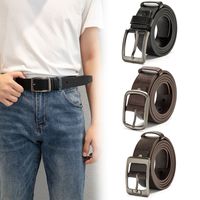 Fashion Leather Alloy Pin Buckle Decor Men's Belt Wholesale Nihaojewelry main image 1