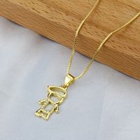 Simple Hollow Figure Zircon Necklace Wholesale Nihaojewelry sku image 9