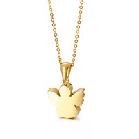 Titanium Steel 18K Gold Plated Fashion Plating Cartoon Character Necklace sku image 2