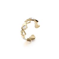 Korean Style Popular Simplicity Titanium Steel Heart-shaped Open Ring Female Simple Japanese And Korean Trendy Heart-shaped Index Finger Students' Ring sku image 1