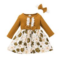 Wholesale Children's Pit Strip Long-sleeved Dress Nihaojewelry sku image 10