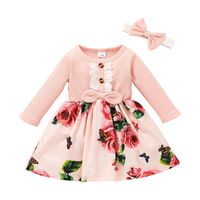 Wholesale Children's Pit Strip Long-sleeved Dress Nihaojewelry sku image 16