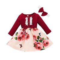 Wholesale Children's Pit Strip Long-sleeved Dress Nihaojewelry sku image 24