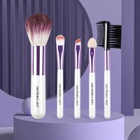 Wholesale Cross-border Beauty Tools Soft Animal Wool Makeup Brush Set Makeup Tools 5 Makeup Brushes Set sku image 1