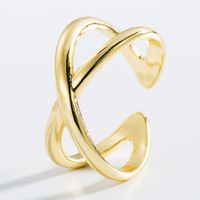 18k Fashion Hollow Palm Geometric Copper Adjustable Inlaid Zircon Ring Wholesale Nihaojewelry sku image 1