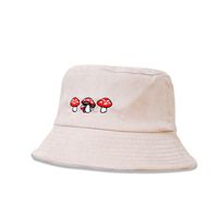 Cute Mushroom Corduroy Fisherman Hat Wholesale Nihaojewelry sku image 2