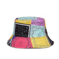 Fashion Splicing Clashing Color Flower Double-sided Fisherman Hat Wholesale Nihaojewelry sku image 1
