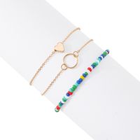 Fashion Multilayer Alloy Beaded Anklet Wholesale Nihaojewelry sku image 1